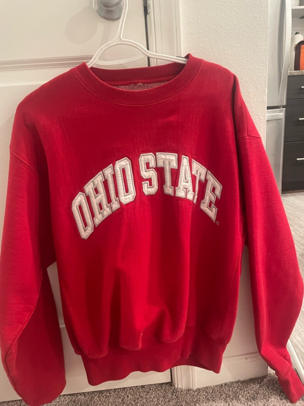 Steve & Barry's Red Ohio State Crewneck Sweatshirt